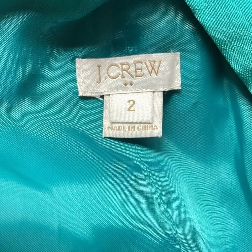J. Crew Gorgeous Emerald Green Twist Strap Shift Dress/Cocktail Dress
